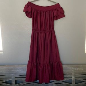 Silky maroon old navy dress